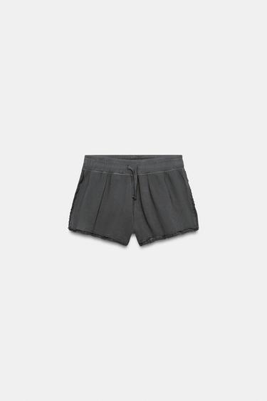 WASHED LACE SHORTS - Blue / Grey by Zara - Image 3