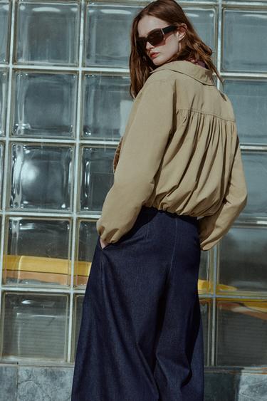 BLOUSON BALLON - Marron clair de Zara - Image 4