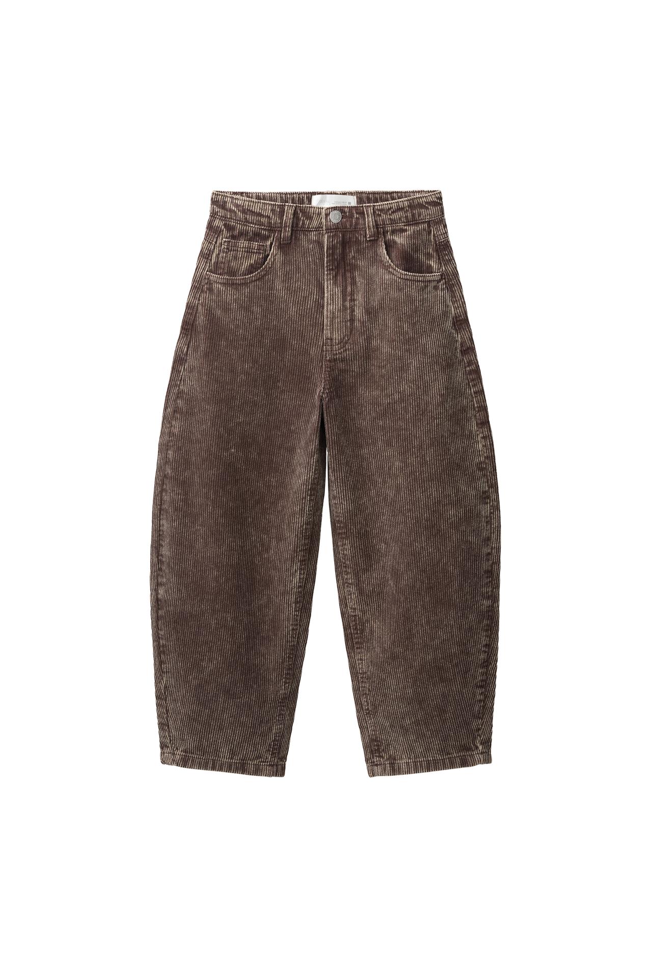 WASHED CORDUROY BALLOON TROUSERS