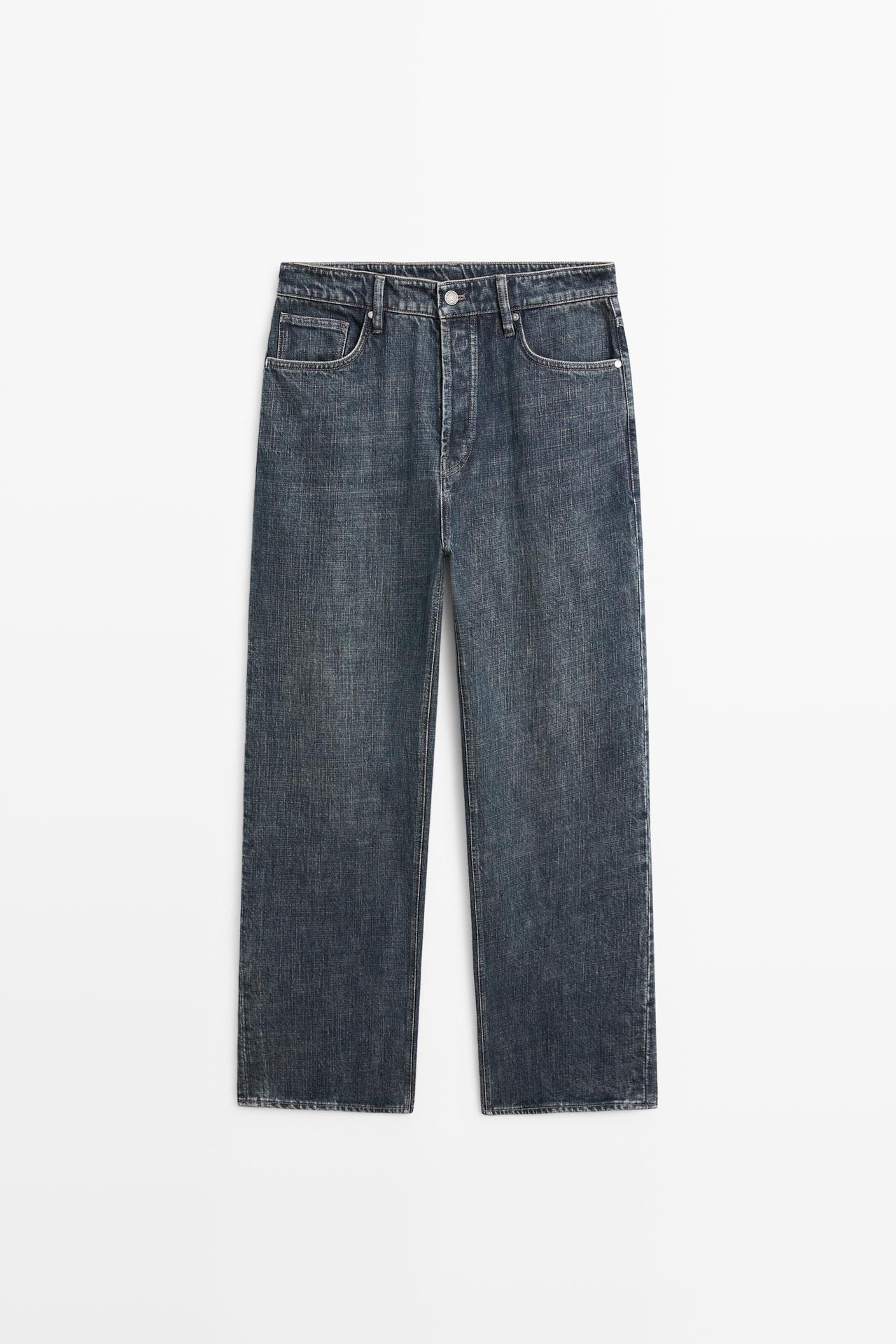 Wide-leg jeans — Mid-blue