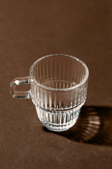 Zara GLASS ESPRESSO CUP WITH A RAISED DESIGN - 990