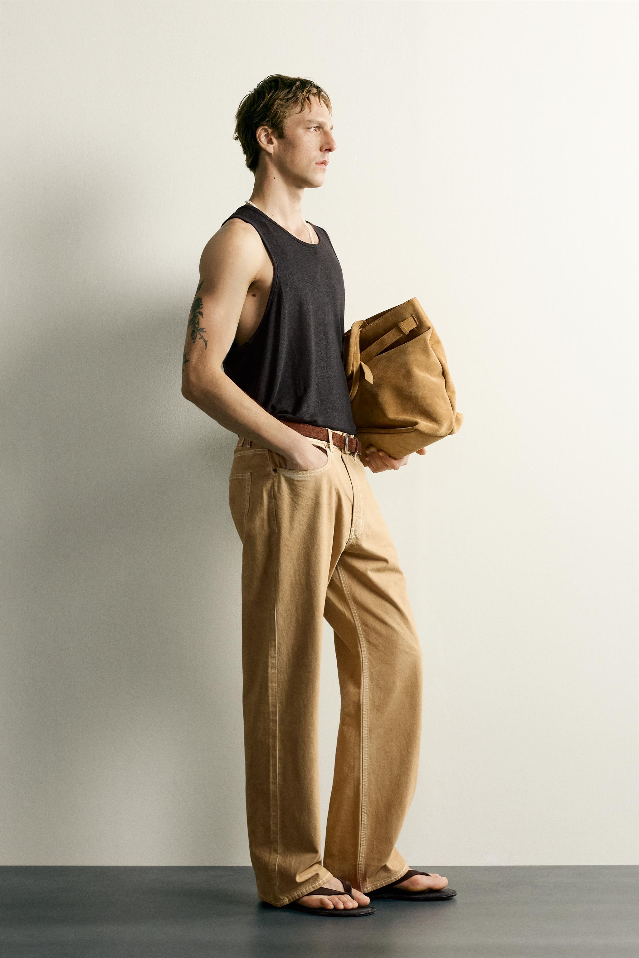 RELAXED FIT VISCOSE LINEN TANK TOP