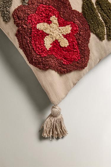 TUFTING CUSHION COVER - Red by Zara - Image 1