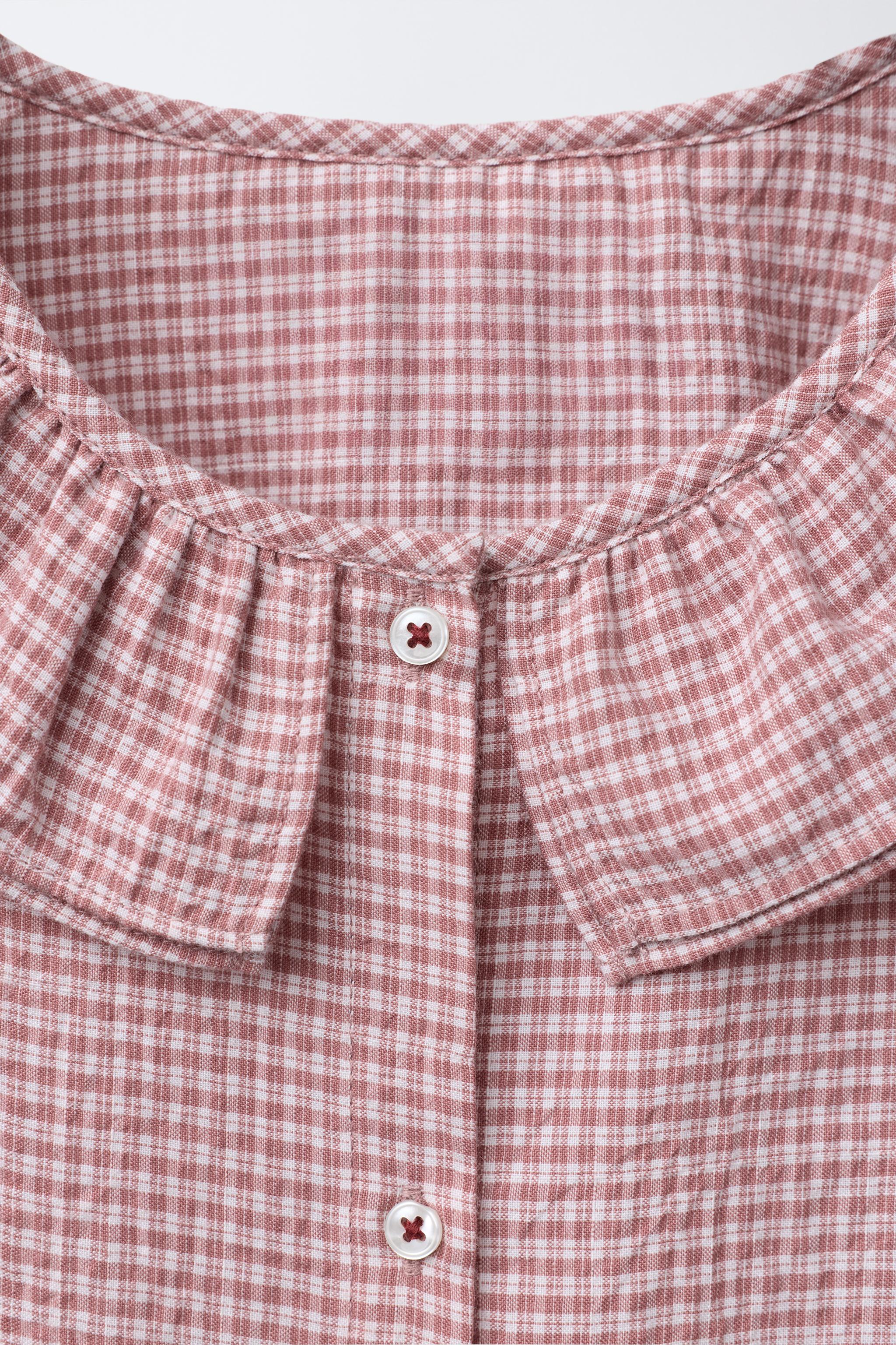 DOUBLE PETER PAN COLLAR PLAID SHIRT BENSIMON ® X ZARA