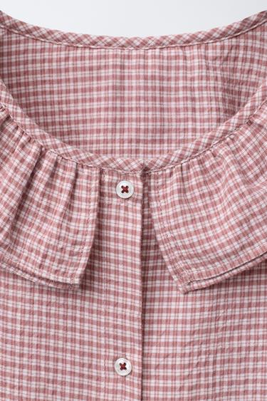 CHECK SHIRT WITH DOUBLE PETER PAN COLLAR BENSIMON ® X ZARA - Strawberry by Zara - Image 2