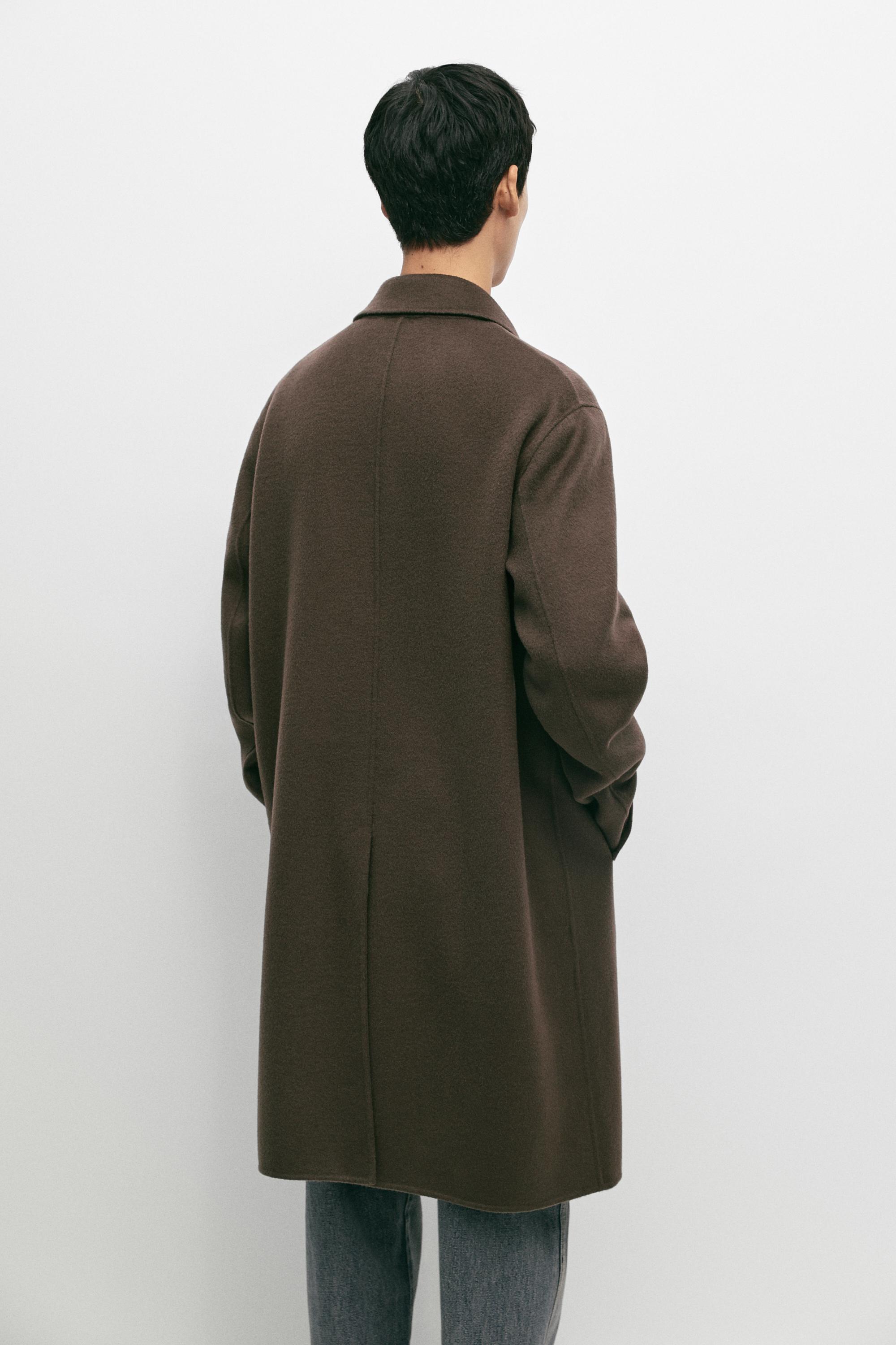 Manteau long en mélange de laine