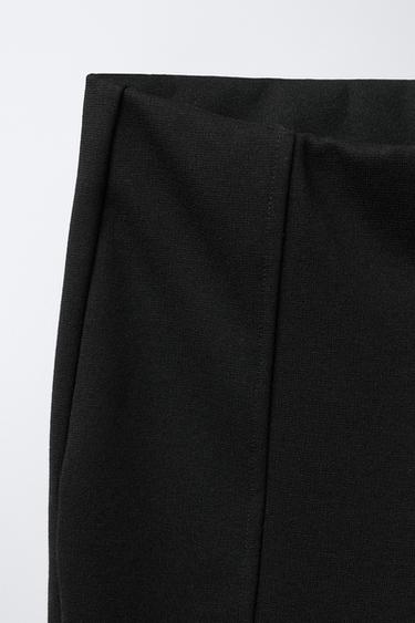 PANTALON ÉVASÉ UNI - Noir de Zara - Image 2