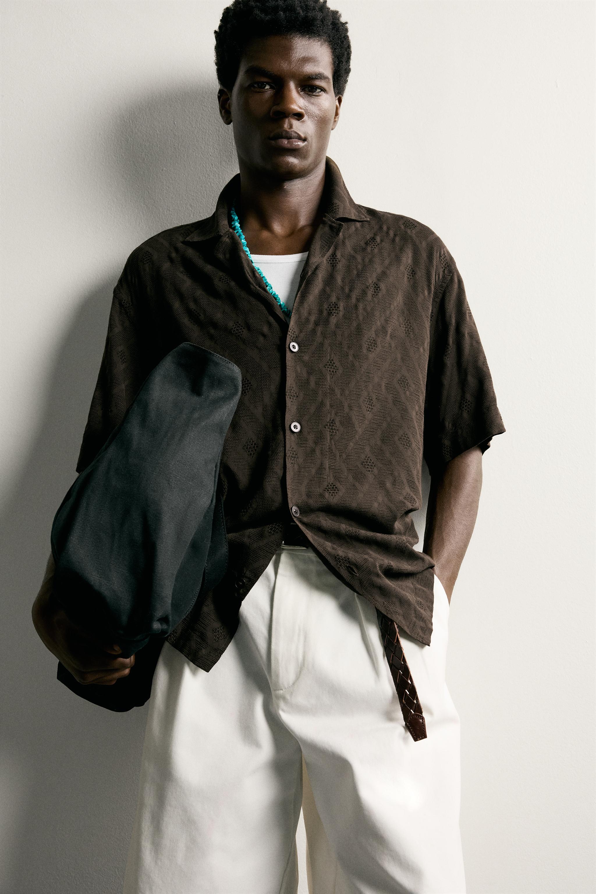 CHEMISE JACQUARD GÉOMÉTRIQUE