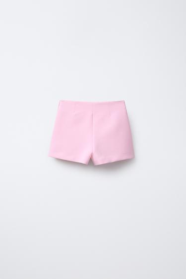 JUPE-SHORT UNIE - Rose de Zara - Image 1