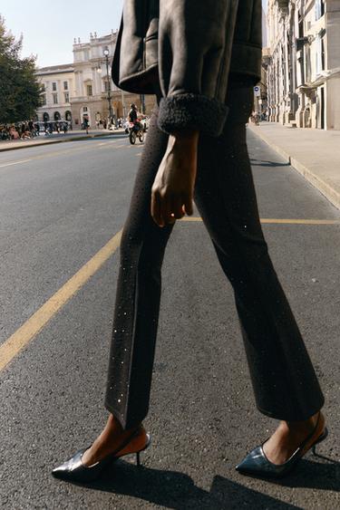 LEGGING ÉVASÉ À BRILLANTS - Noir de Zara - Image 3