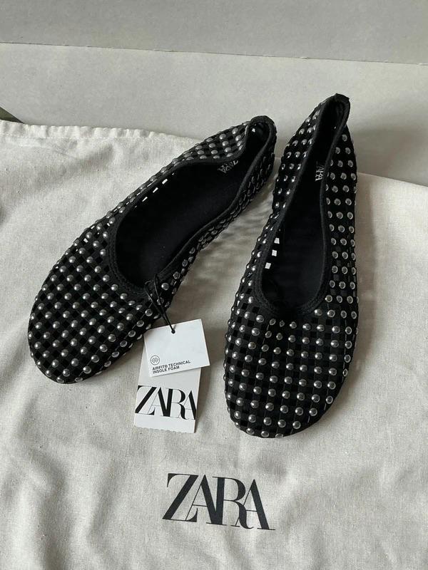 STUDDED MESH BALLERINAS - Image 5