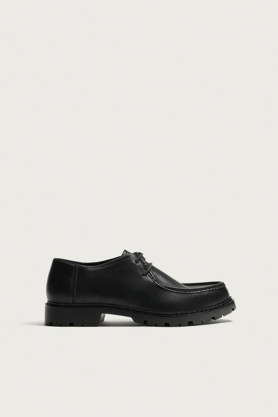 MOC TOE TRACK SOLE SHOES - Black by Zara - Image 0