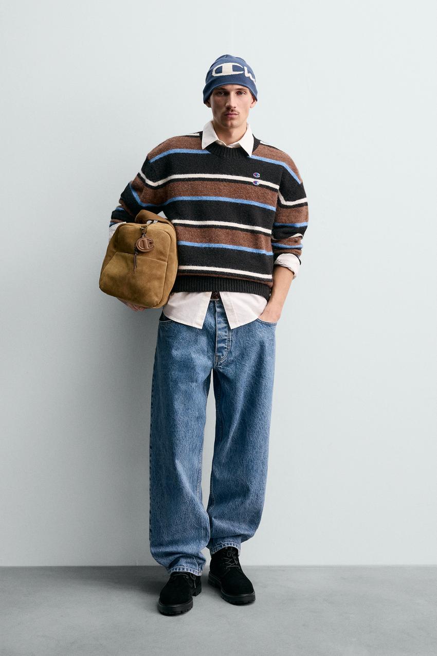 CHAMPION® X ZARA STRIPED PATCH SWEATER