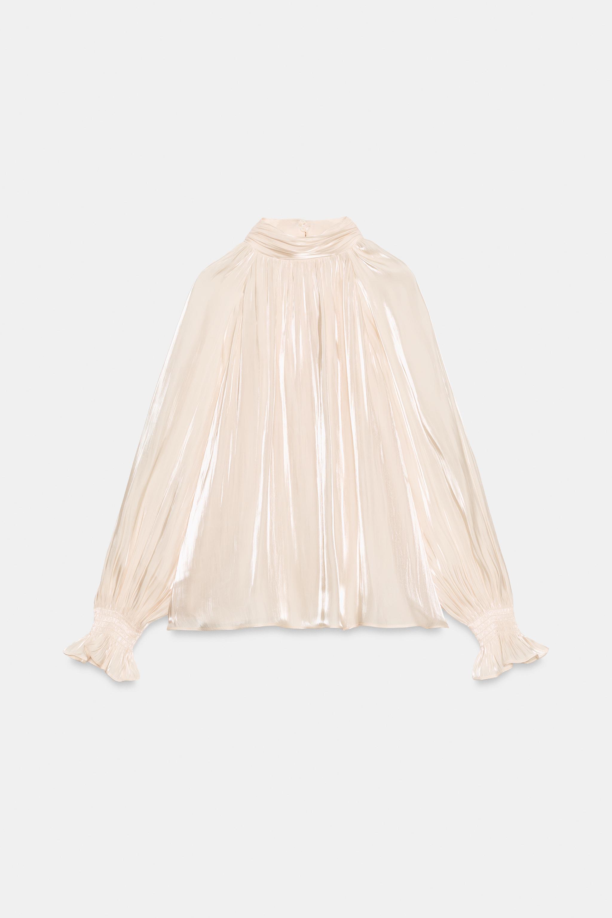 SATIN TIE BLOUSE