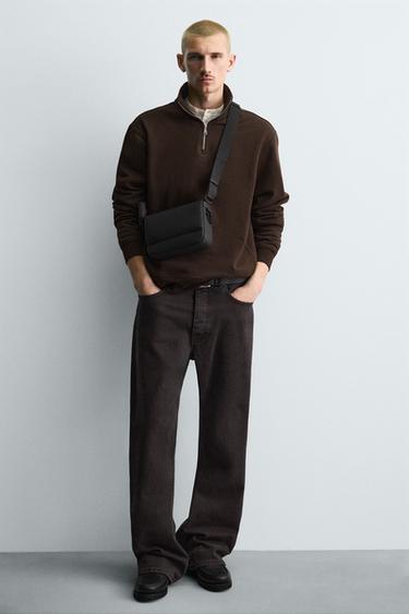 SAC BANDOULIÈRE EFFET GOMME TEXTURÉ - Noir de Zara - Image 1