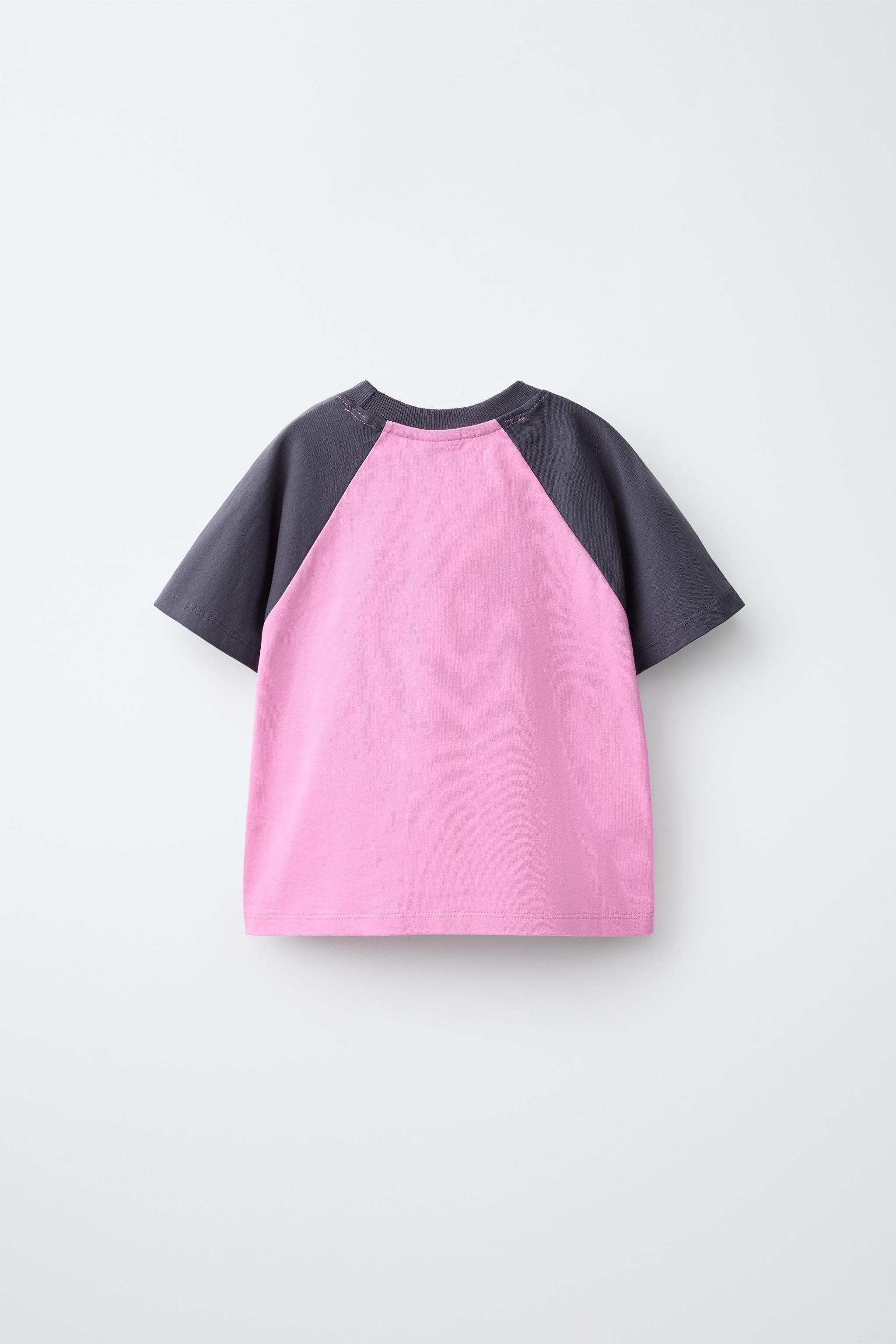HEART RAGLAN T-SHIRT — Pink