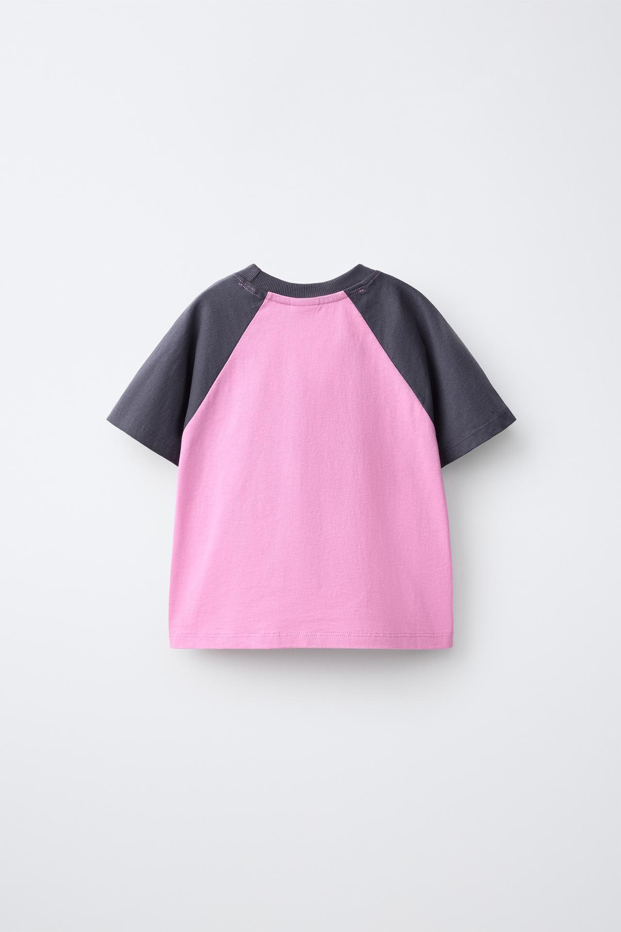 HEART RAGLAN T-SHIRT — Pink
