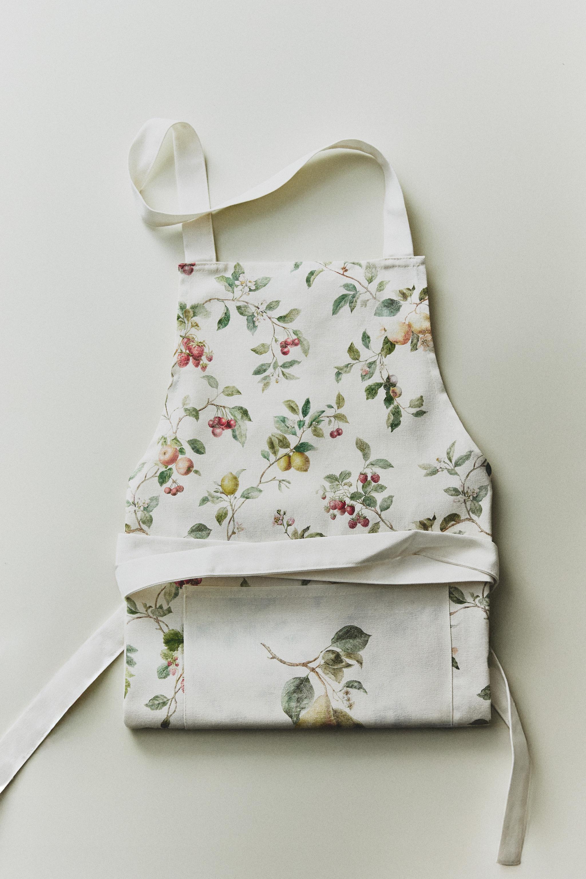 FLORAL COTTON APRON