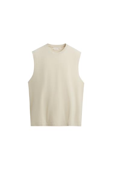 TANKTOP AUS BAUMWOLLE - Beige von Zara