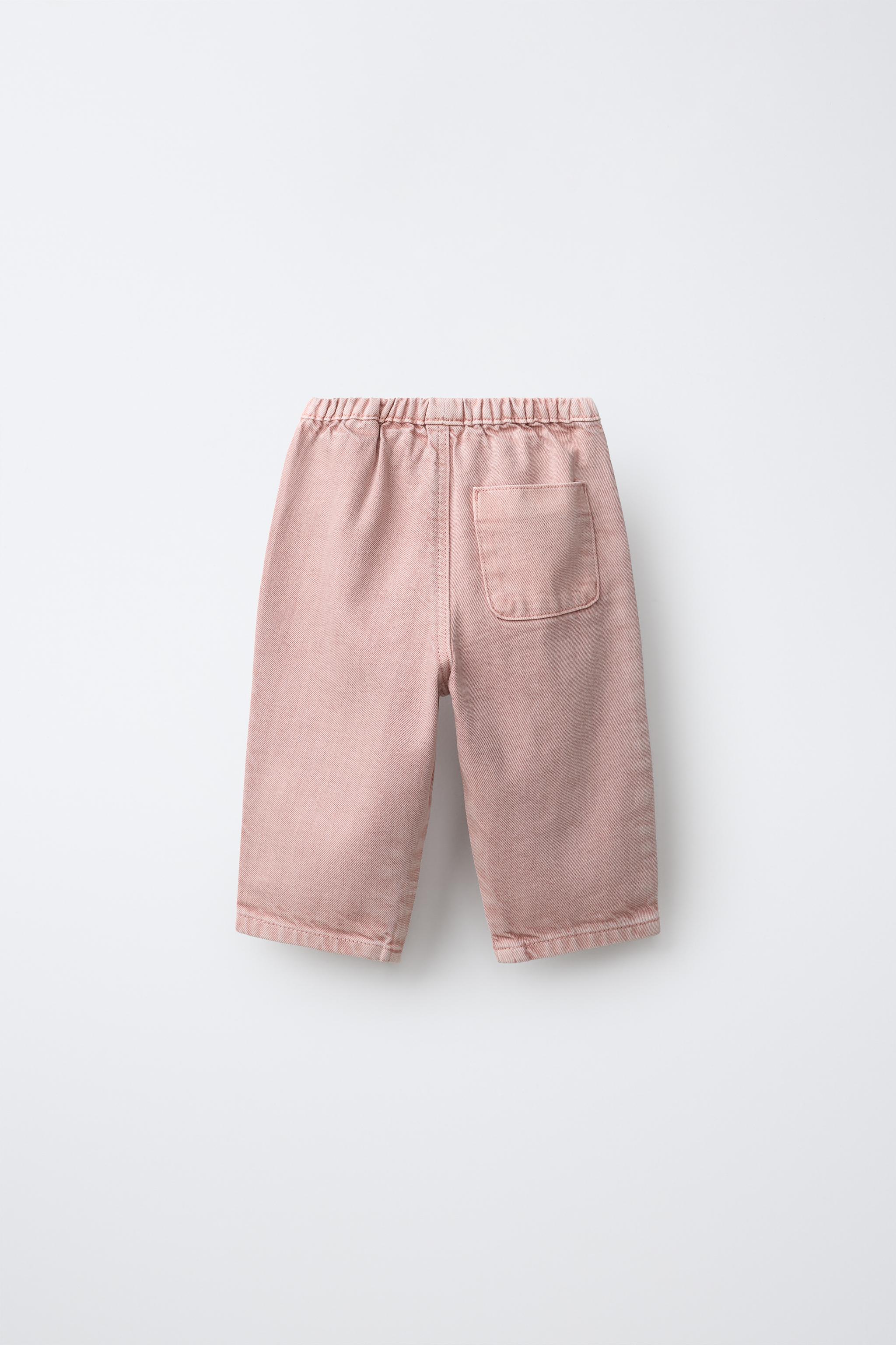 SOLID TWILL PANTS — Faded pink