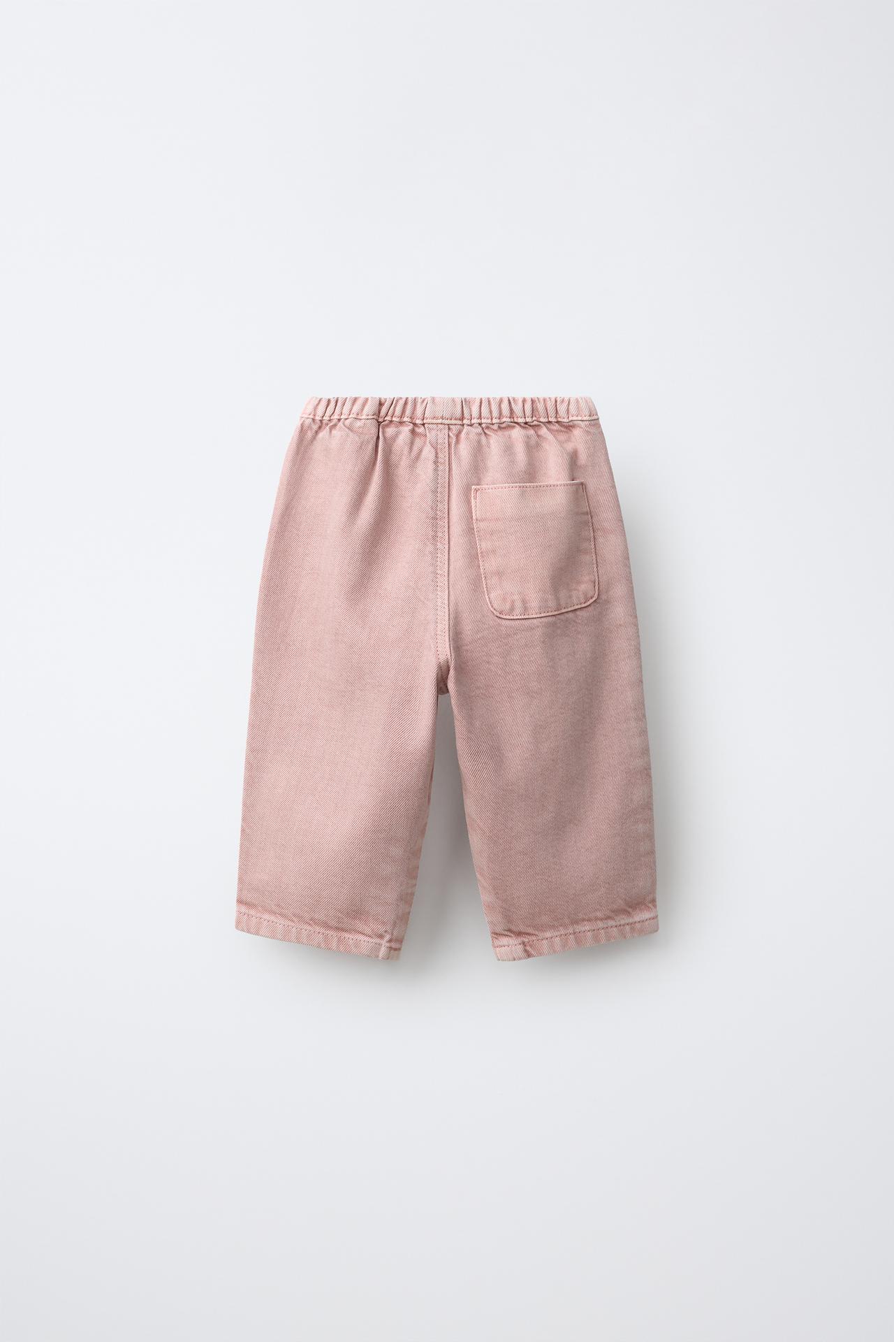 SOLID TWILL PANTS — Faded pink