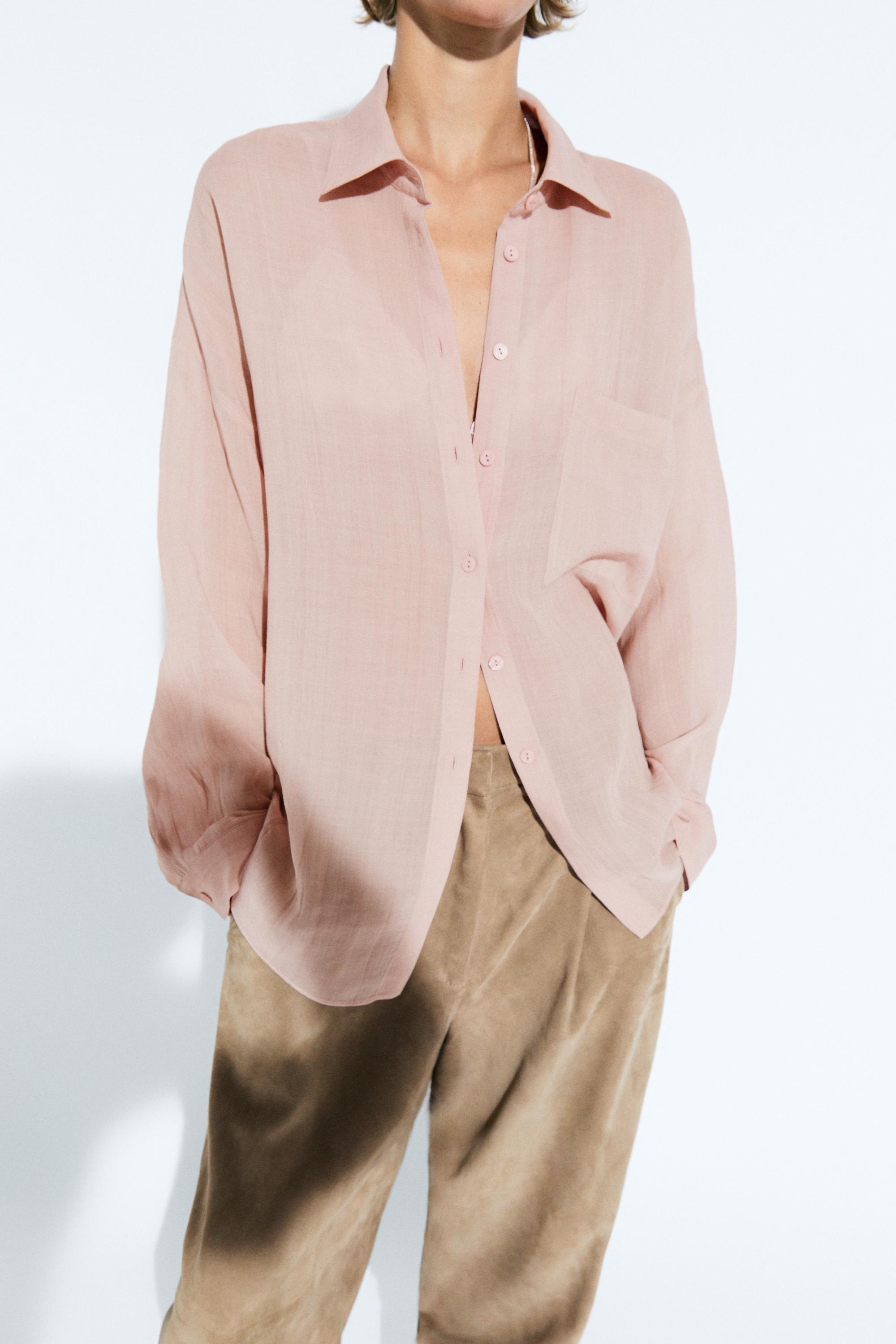 Chemise fluide à poche en ramie