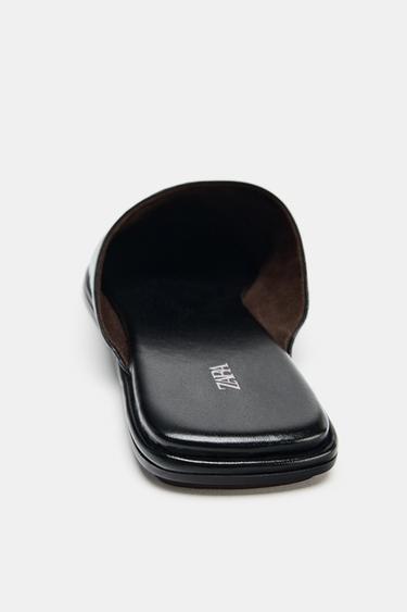 LEATHER MULE - Black by Zara - Image 4