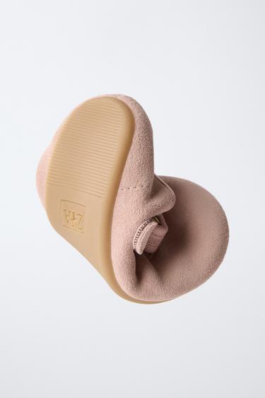 BAREFOOT LEATHER BALLET FLATS - Pink by Zara - Image 2