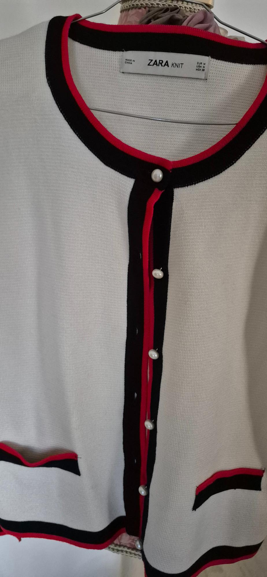 CARDIGAN WITH CONTRASTING PEARL BEADS - Image 6