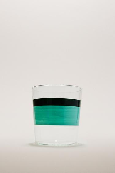 BOROSILICATE TUMBLER WITH STRIPES X COLLAGERIE - Blue by Zara - Image 5