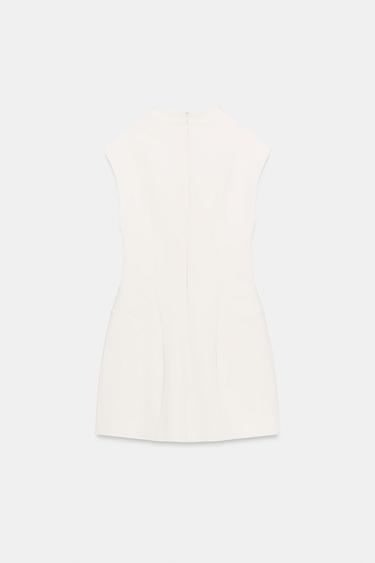 VOLUMINOUS MINI DRESS - Oyster-white by Zara - Image 6