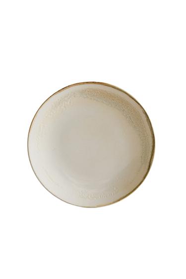 STONEWARE DINNER PLATE - Ecru by Zara