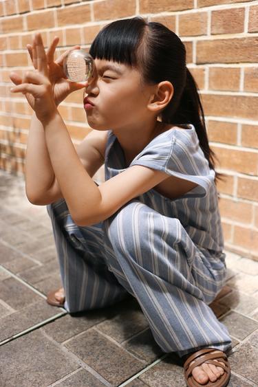 PANTALÓN RAYAS BOLSILLOS VIVO - Azul de Zara