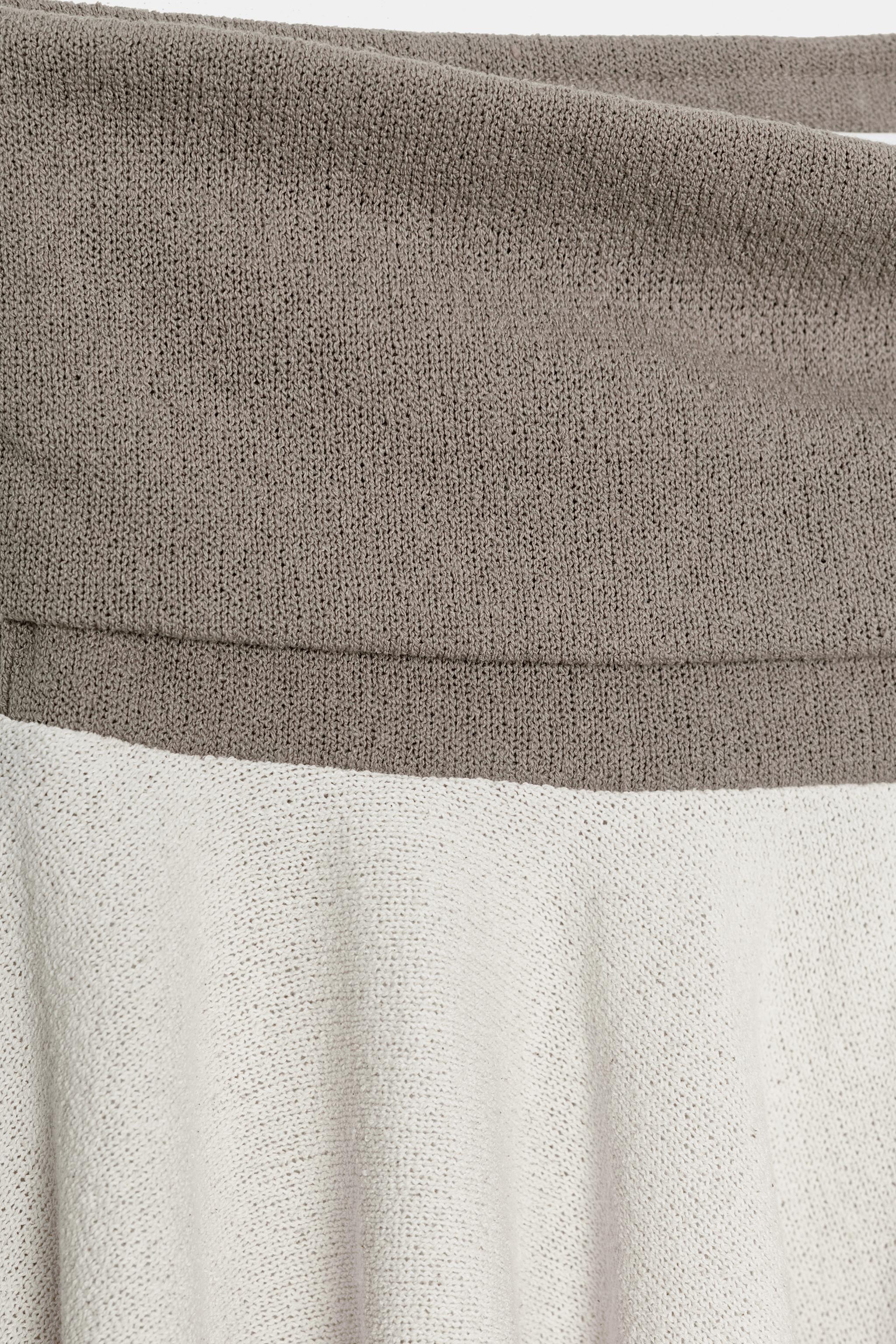 CONTRAST RUSTIC MINI SKIRT