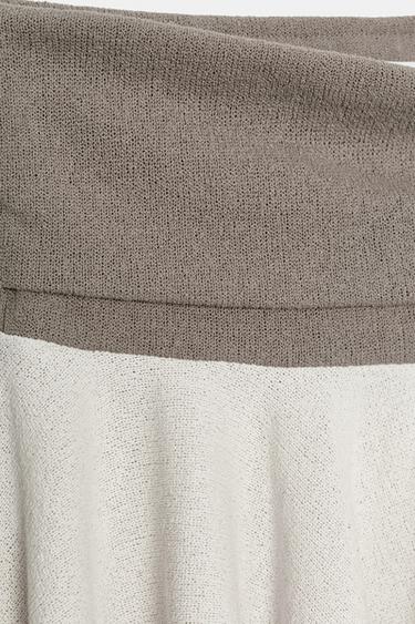 CONTRAST RUSTIC MINI SKIRT - Ecru / Beige by Zara - Image 6