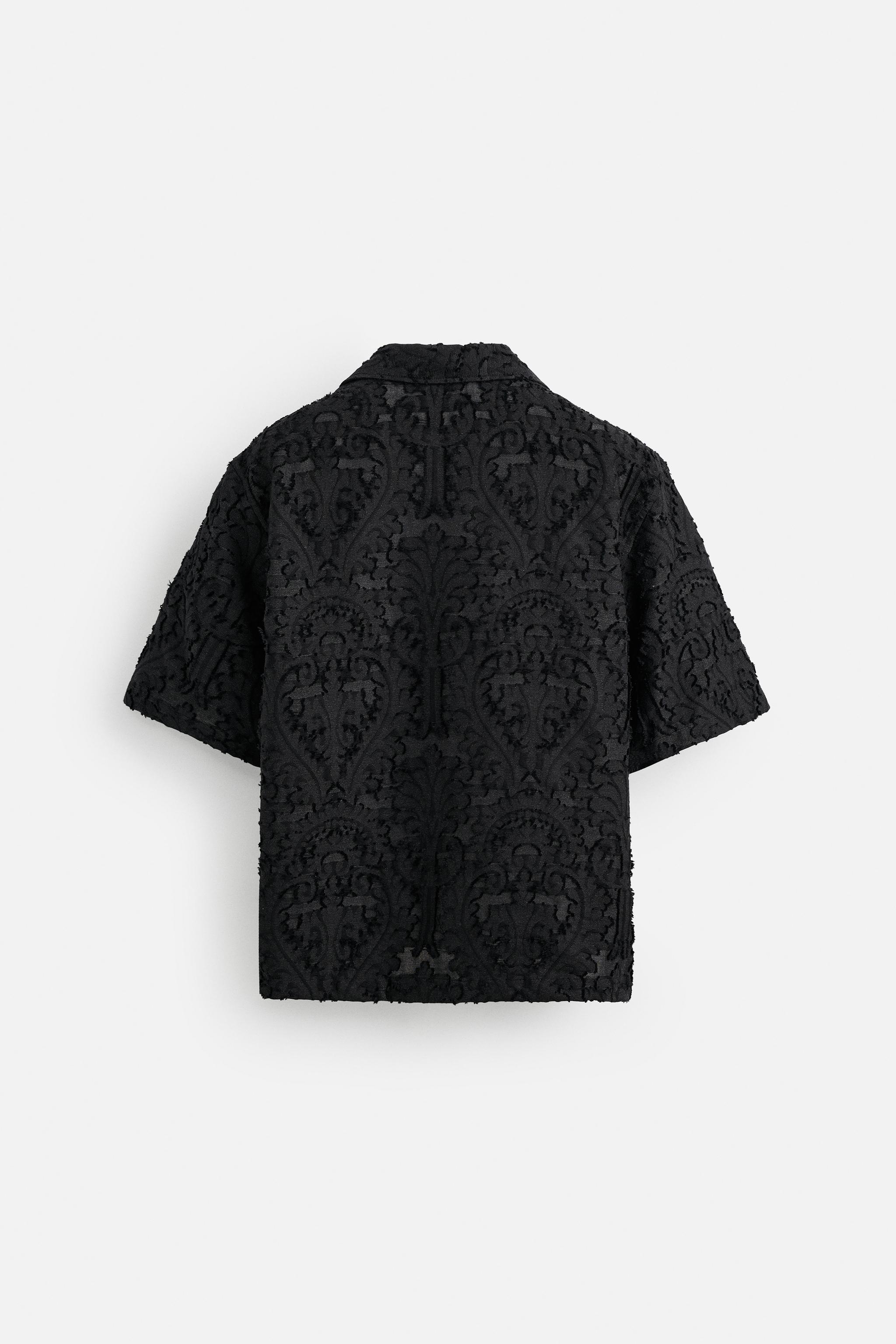 GEOMETRIC JACQUARD SHIRT - Khaki | ZARA United States