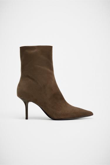 ANKLE BOOTS DE SALTO FINO SOFT - Cinzento da Zara