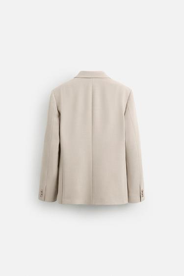 SLIM FIT SUIT BLAZER - Sand / Marl by Zara - Image 7