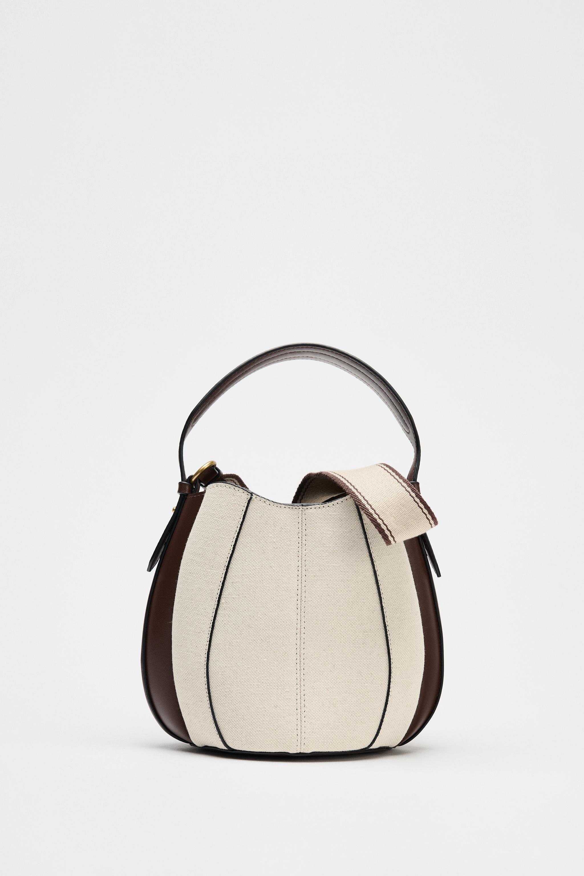ステッチ入りバケットバッグ - ダークゴールデンブラウン | ZARA