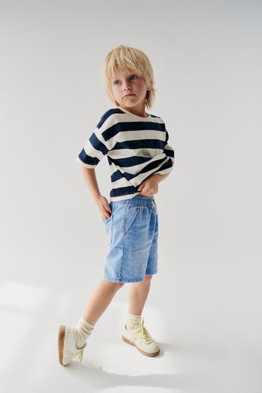 BERMUDA DENIM FLUIDA - Azul claro de Zara