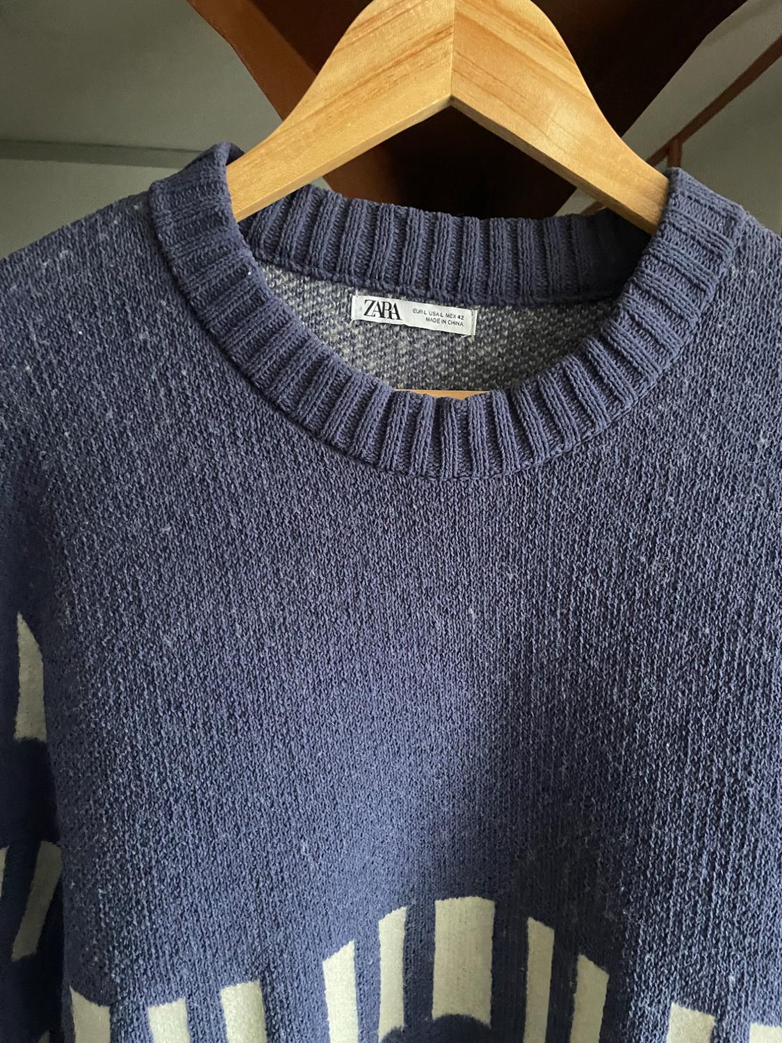 CONTRAST JACQUARD SWEATER - Image 4