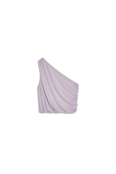 DRAPED TULLE TOP