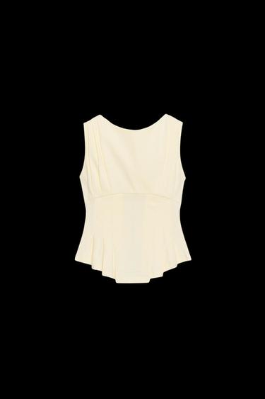 PLEATED ZIP T-SHIRT - Yellow von Zara - Bild 0