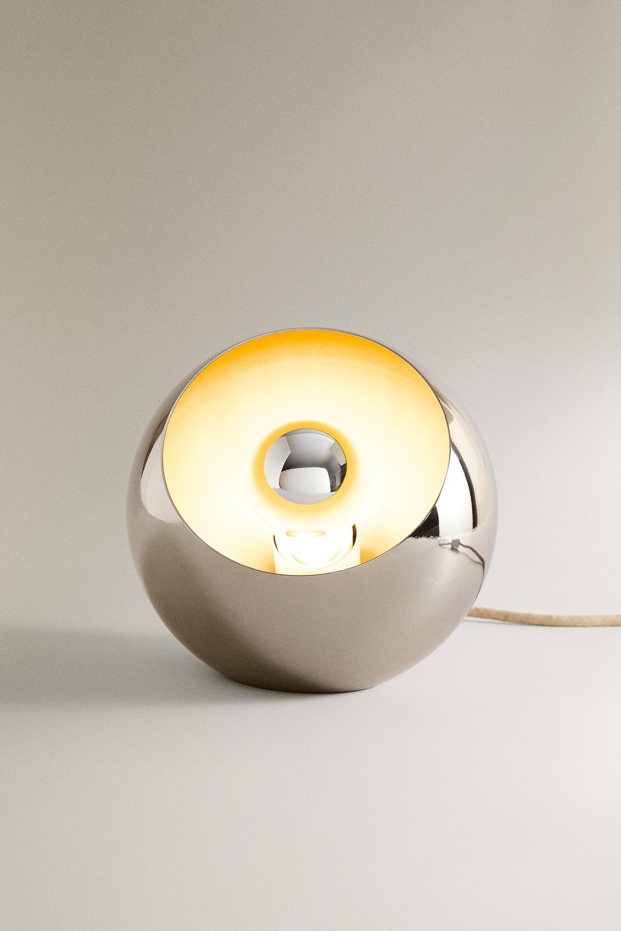 SEMI-SPHERE TABLE LAMP — Silver