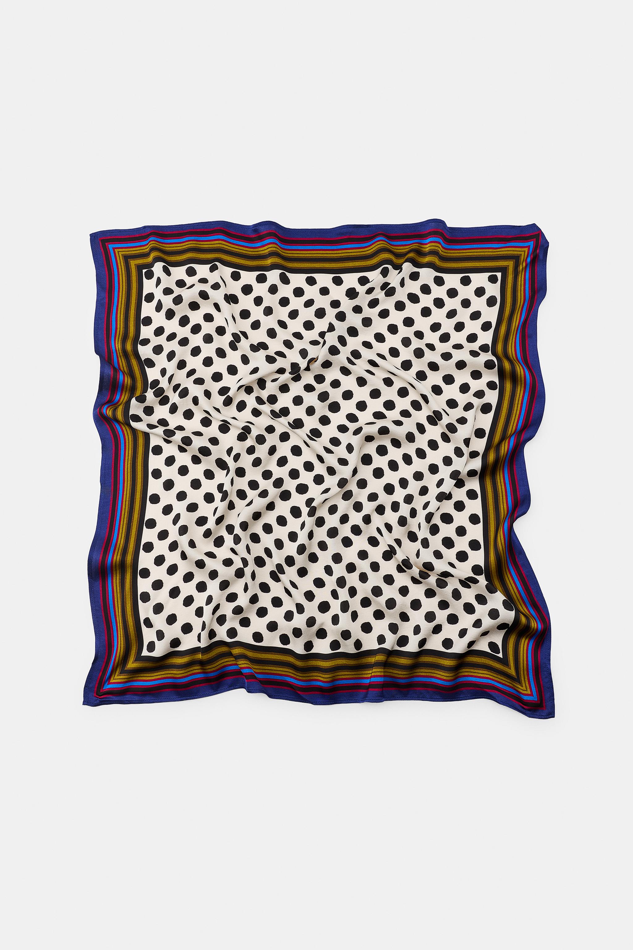FOULARD 100 % VISCOSE IMPRIMÉ POIS