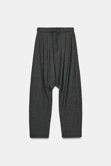 ZW COLLECTION LIMITED EDITION BAGGY TROUSERS - Grey by Zara