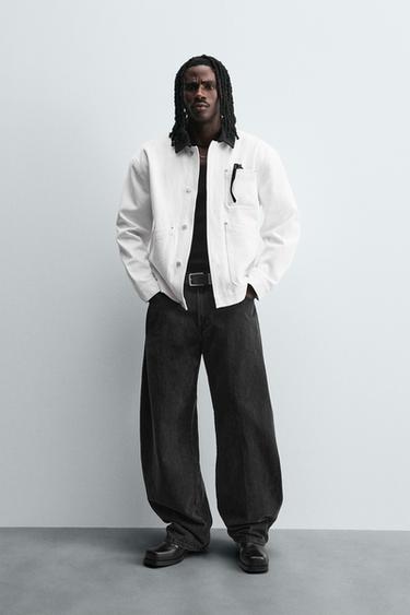 JEANS BALLOON FIT - Carbón de Zara