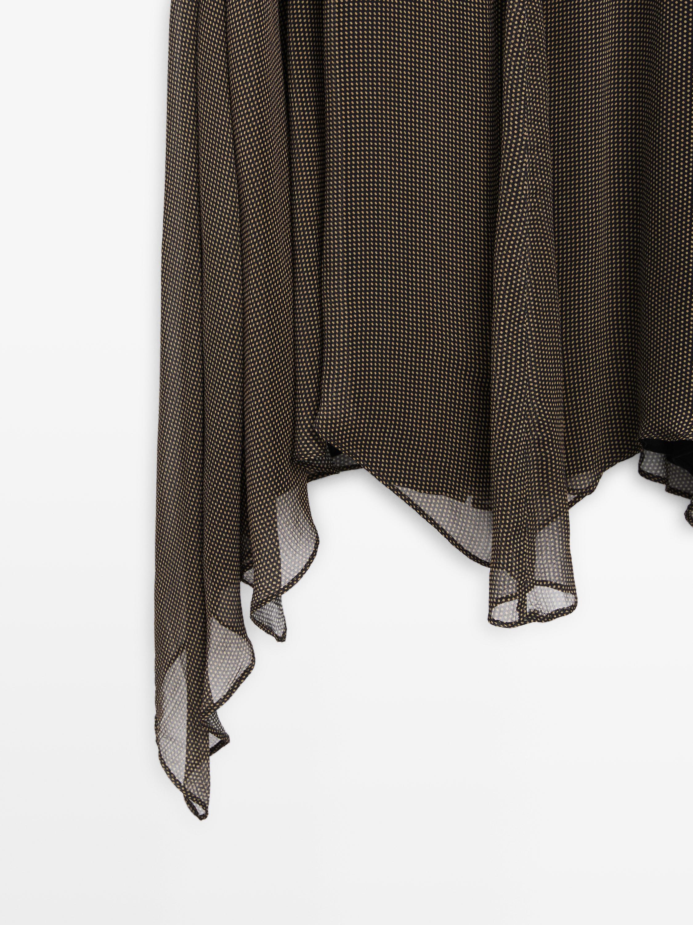 Flowing layered dress with ruffles