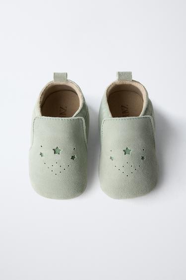 CHAUSSURES EN CUIR - Bleu ciel de Zara - Image 5