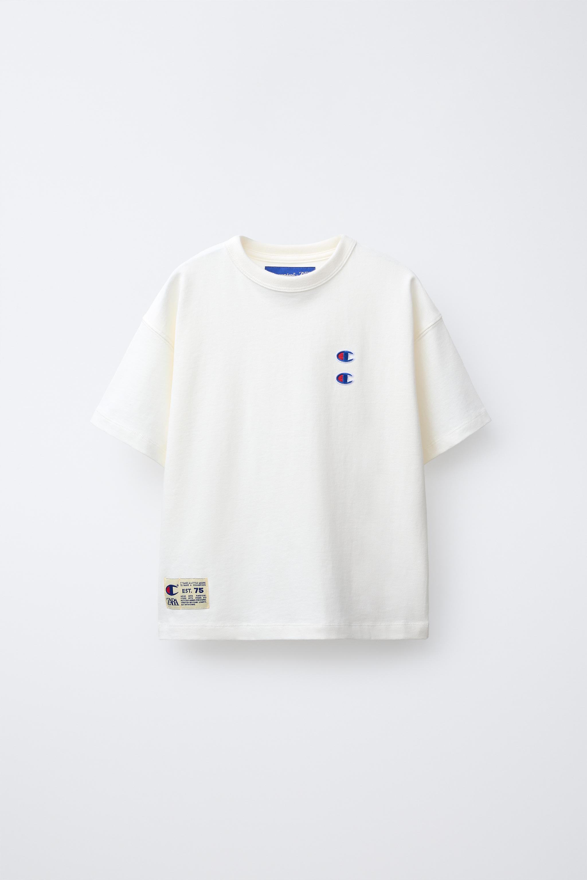 CHAMPION ® X ZARA PATCH T-SHIRT - White | ZARA India